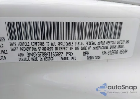 2010 Chrysler Pt Cruiser Classic из США, поврежденный, VIN 3A4GY5F98AT165027